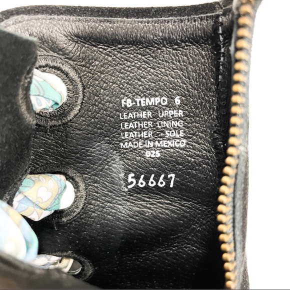 RARE Freebird Tempo Black Suede Blue Scarf Ankle Boots - Picture 7 of 8